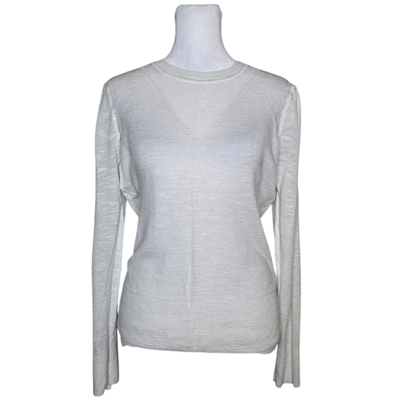 Lucky Brand Sweaters - Lucky Brand Semi Sheer Long Sleeve Lightweight Sweater Ivory Size Large